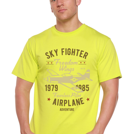 Sky Fighter Spun Bamboo® Men's Bamboo Viscose/Organic Cotton Short Sleeve Graphic T-Shirt