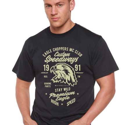 Custom Speedways Premium Eagle Men's Bamboo Viscose/Organic Cotton Short Sleeve Graphic T-Shirt