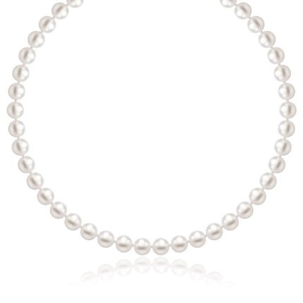 14k Yellow Gold Necklace with White Freshwater Cultured Pearls (6.0mm to 6.5mm)