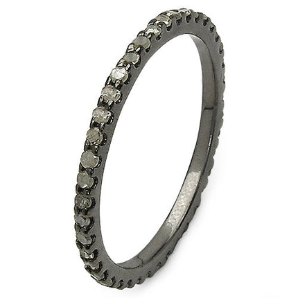 0.60 Carat Genuine TLB Diamond .925 Sterling Silver Ring