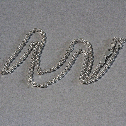14k White Gold Diamond Cut Cable Link Chain (2.90 mm)