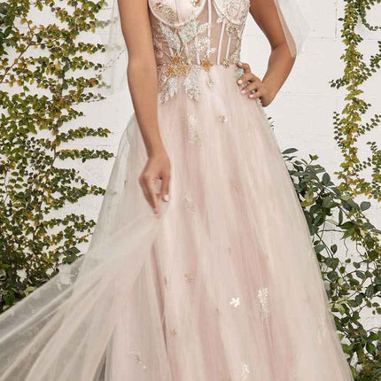 Andrea & Leo A0824 Star of My Eye Embellished Long Dress