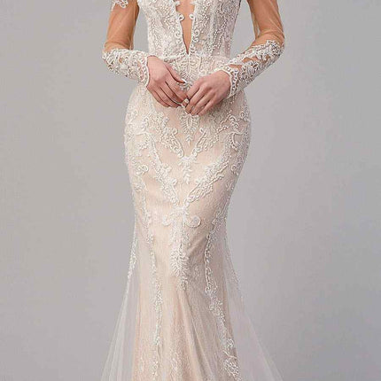 Andrea & Leo A1022 Bohemian Lace Mermaid Gown