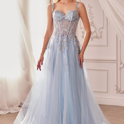 Andrea & Leo A1258 Long Embellished Tulle A-Line Ball Gown
