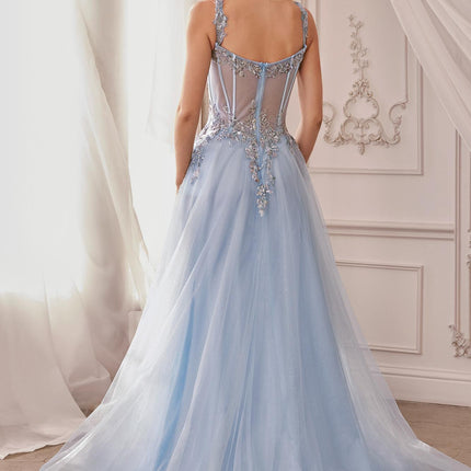 Andrea & Leo A1258 Long Embellished Tulle A-Line Ball Gown