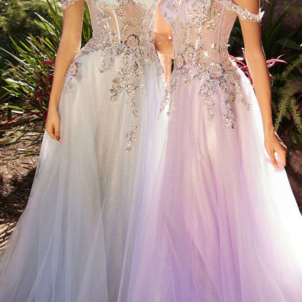 Andrea & Leo A1258 Long Embellished Tulle A-Line Ball Gown