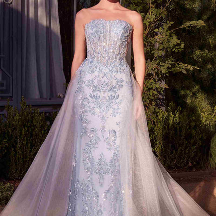 Andrea & Leo A1365 Dress Strapless Overskirt Glimmering Gown