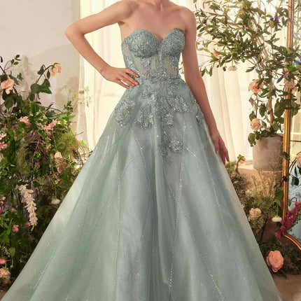 Andrea & Leo A1387 Dress Strapless Embellished Tulle Ball Gown