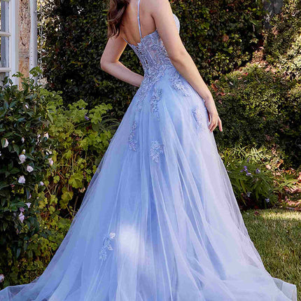 Andrea & Leo A1417 Dress Lace Appliqued A-Line Layered Tulle Gown