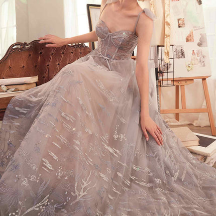 Andrea & Leo A1458 Dress Under The Sea Embroidery A-Line Gown