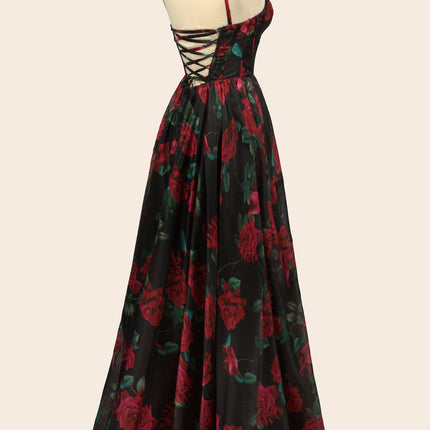 Andrea & Leo A1465 Dress Rose Print Organza Gown