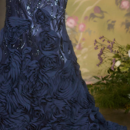 Andrea & Leo A1482 Luxe Satin Off the Shoulder Mermaid Gown