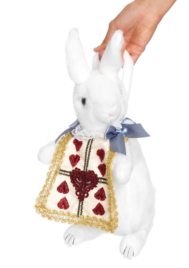 Wonderland Rabbit Plush Purse - White/Gold - O/S