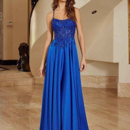 Nox Anabel A1725 Stretch Satin A-Line Dress
