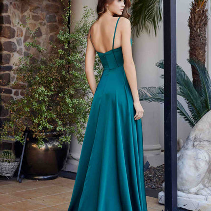 Nox Anabel A1744 Elegant Stretch Satin A-Line Evening Dress