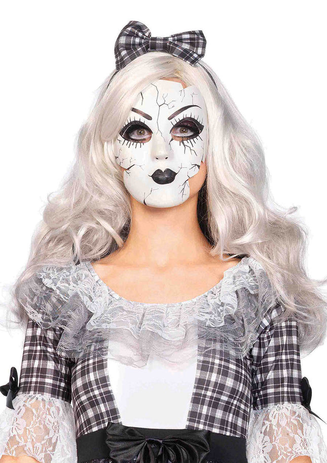 Porcelain Doll Mask (6 Pieces Per Box) - White - O/S