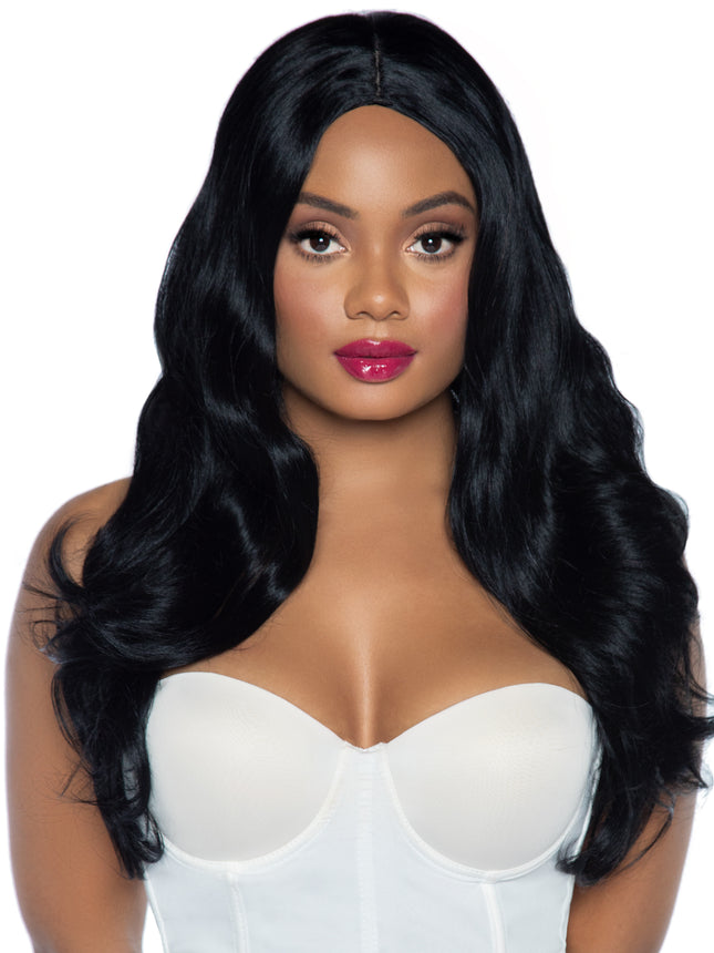 27"" Long Wavy Wig - Black - O/S