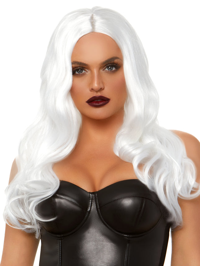 27"" Long Wavy Wig - White - O/S
