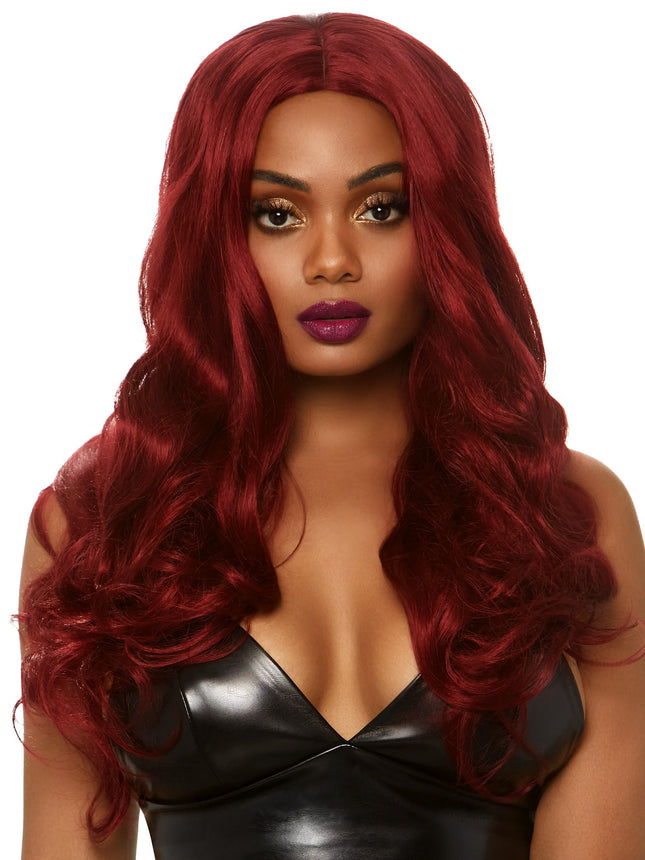 27"" Long Wavy Wig - Burgundy - O/S
