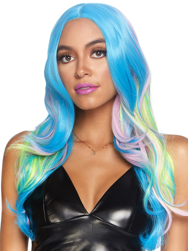 27"" Multicolor Long Wavy Wig - Multicolor - O/S