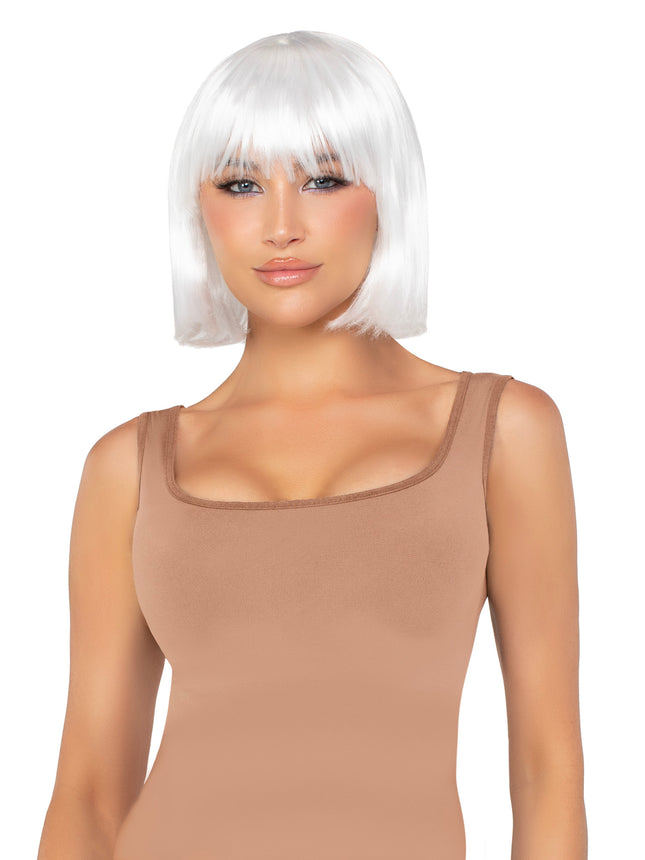 13"" Pearlescent Short Bob Wig - White - O/S