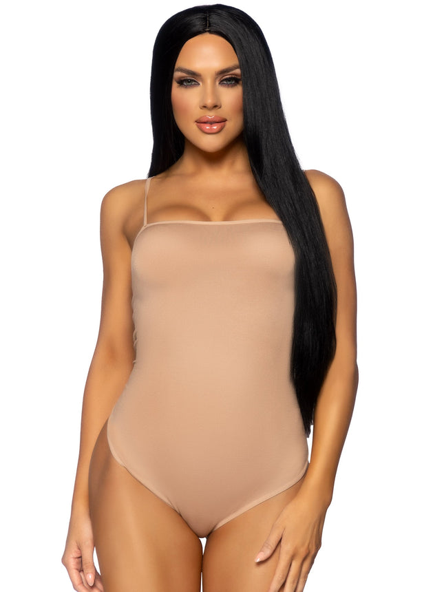 33"" Long Straight Center Part Wig - Black - O/S