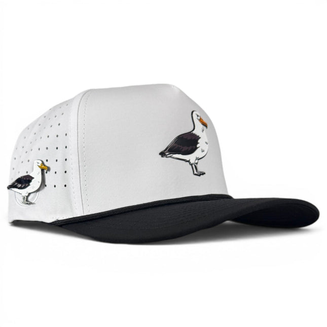Albatross Golf Hat | Snapback Cap | Built-in Magnetic Ball Marker Holder + Marker Included | Adjustable | Bird