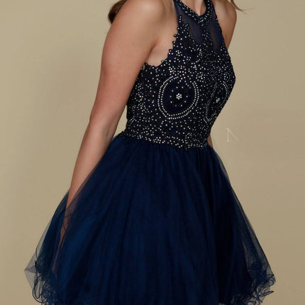 CLEARANCE - Nox Anabel B652 Short Dress Poofy A-Line Tulle Skirt (Size Small)
