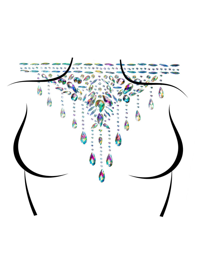 Choker Body Jewels Sticker - Clear - O/S