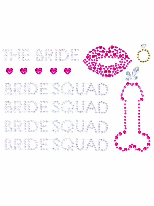 Bride Squad Body Jewels Sticker - Multicolor - O/S