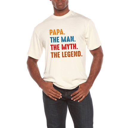 Papa, the Man, the Myth, the Legend Men's Bamboo Viscose/Organic Cotton Short Sleeve Graphic T-Shirt