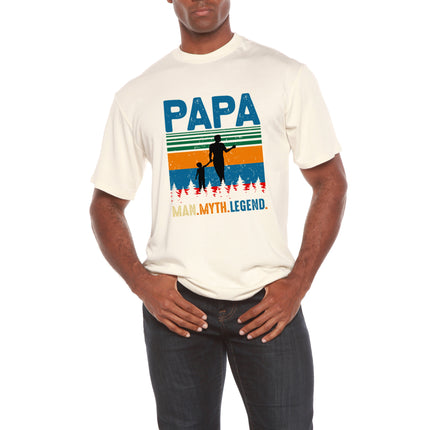 Papa Man, Myth, Legend Men's Bamboo Viscose/Organic Cotton Short Sleeve Graphic T-Shirt