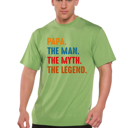 Papa, the Man, the Myth, the Legend Men's Bamboo Viscose/Organic Cotton Short Sleeve Graphic T-Shirt