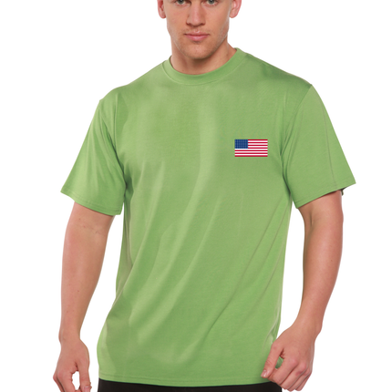American Flag Men's Bamboo Viscose/Organic Cotton Short Sleeve Graphic T-Shirt