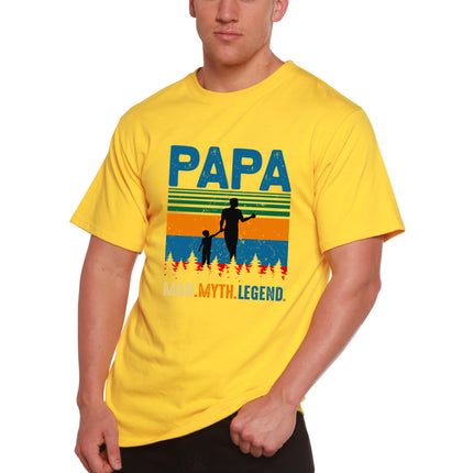 Papa Man, Myth, Legend Men's Bamboo Viscose/Organic Cotton Short Sleeve Graphic T-Shirt