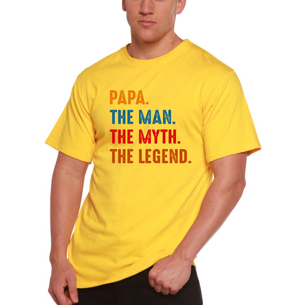 Papa, the Man, the Myth, the Legend Men's Bamboo Viscose/Organic Cotton Short Sleeve Graphic T-Shirt