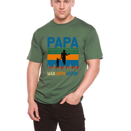 Papa Man, Myth, Legend Men's Bamboo Viscose/Organic Cotton Short Sleeve Graphic T-Shirt