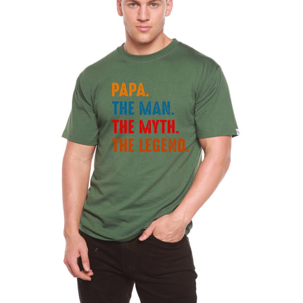Papa, the Man, the Myth, the Legend Men's Bamboo Viscose/Organic Cotton Short Sleeve Graphic T-Shirt