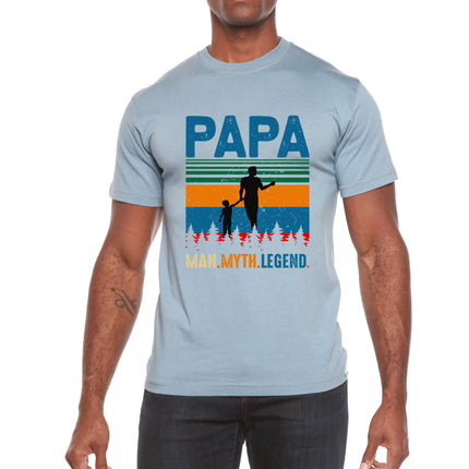 Papa Man, Myth, Legend Men's Bamboo Viscose/Organic Cotton Short Sleeve Graphic T-Shirt