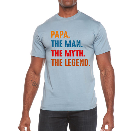 Papa, the Man, the Myth, the Legend Men's Bamboo Viscose/Organic Cotton Short Sleeve Graphic T-Shirt