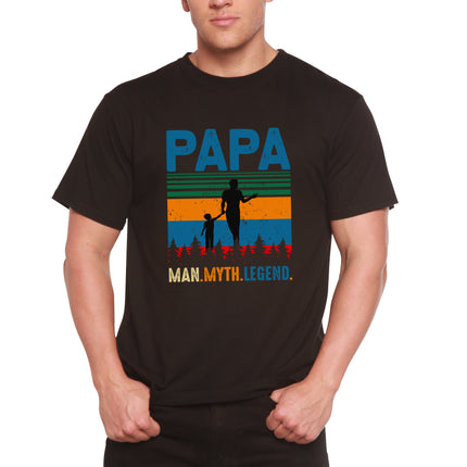 Papa Man, Myth, Legend Men's Bamboo Viscose/Organic Cotton Short Sleeve Graphic T-Shirt