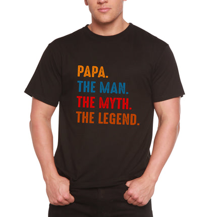 Papa, the Man, the Myth, the Legend Men's Bamboo Viscose/Organic Cotton Short Sleeve Graphic T-Shirt