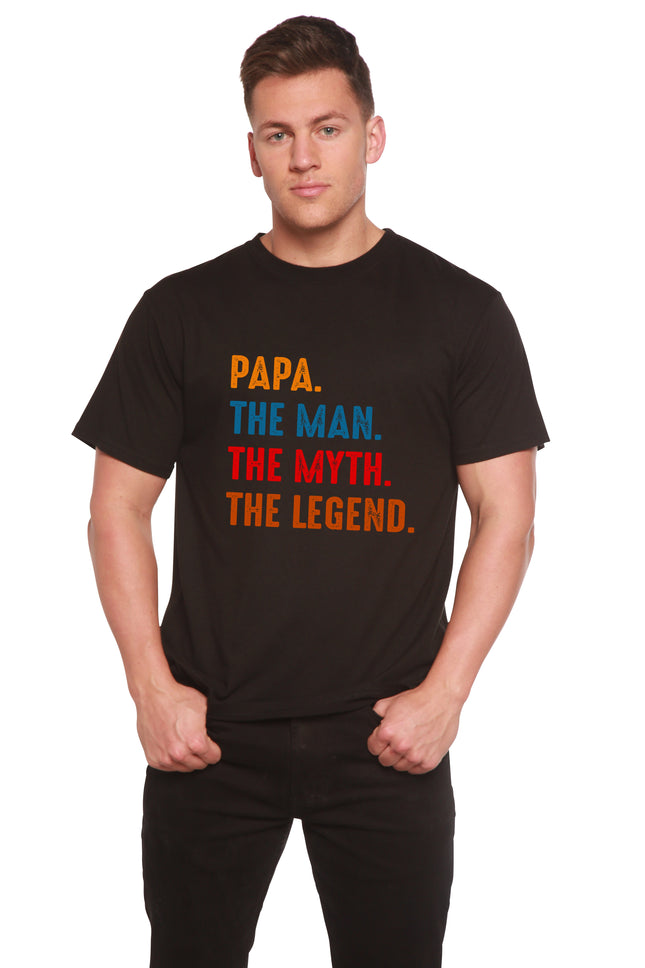 Papa, the Man, the Myth, the Legend Men's Bamboo Viscose/Organic Cotton Short Sleeve Graphic T-Shirt