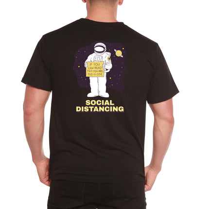 Social Distancing Men's Bamboo Short Sleeve Printed T-Shirt