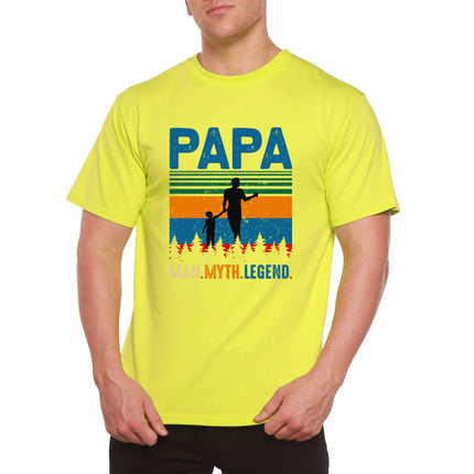 Papa Man, Myth, Legend Men's Bamboo Viscose/Organic Cotton Short Sleeve Graphic T-Shirt