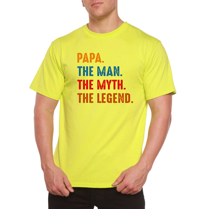 Papa, the Man, the Myth, the Legend Men's Bamboo Viscose/Organic Cotton Short Sleeve Graphic T-Shirt