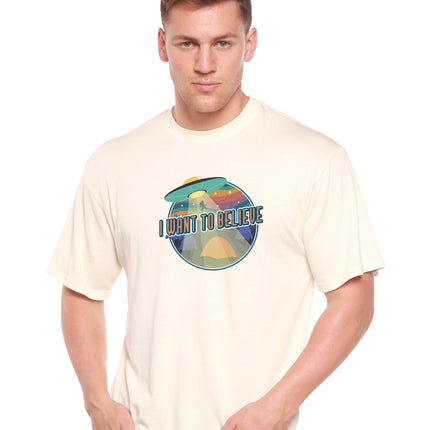 I Want to Believe Men's Bamboo Short Sleeve Printed T-Shirt