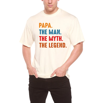 Papa, the Man, the Myth, the Legend Men's Bamboo Viscose/Organic Cotton Short Sleeve Graphic T-Shirt