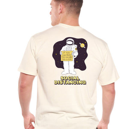 Social Distancing Men's Bamboo Short Sleeve Printed T-Shirt