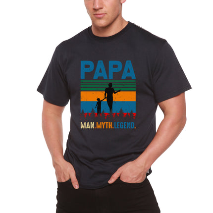 Papa Man, Myth, Legend Men's Bamboo Viscose/Organic Cotton Short Sleeve Graphic T-Shirt